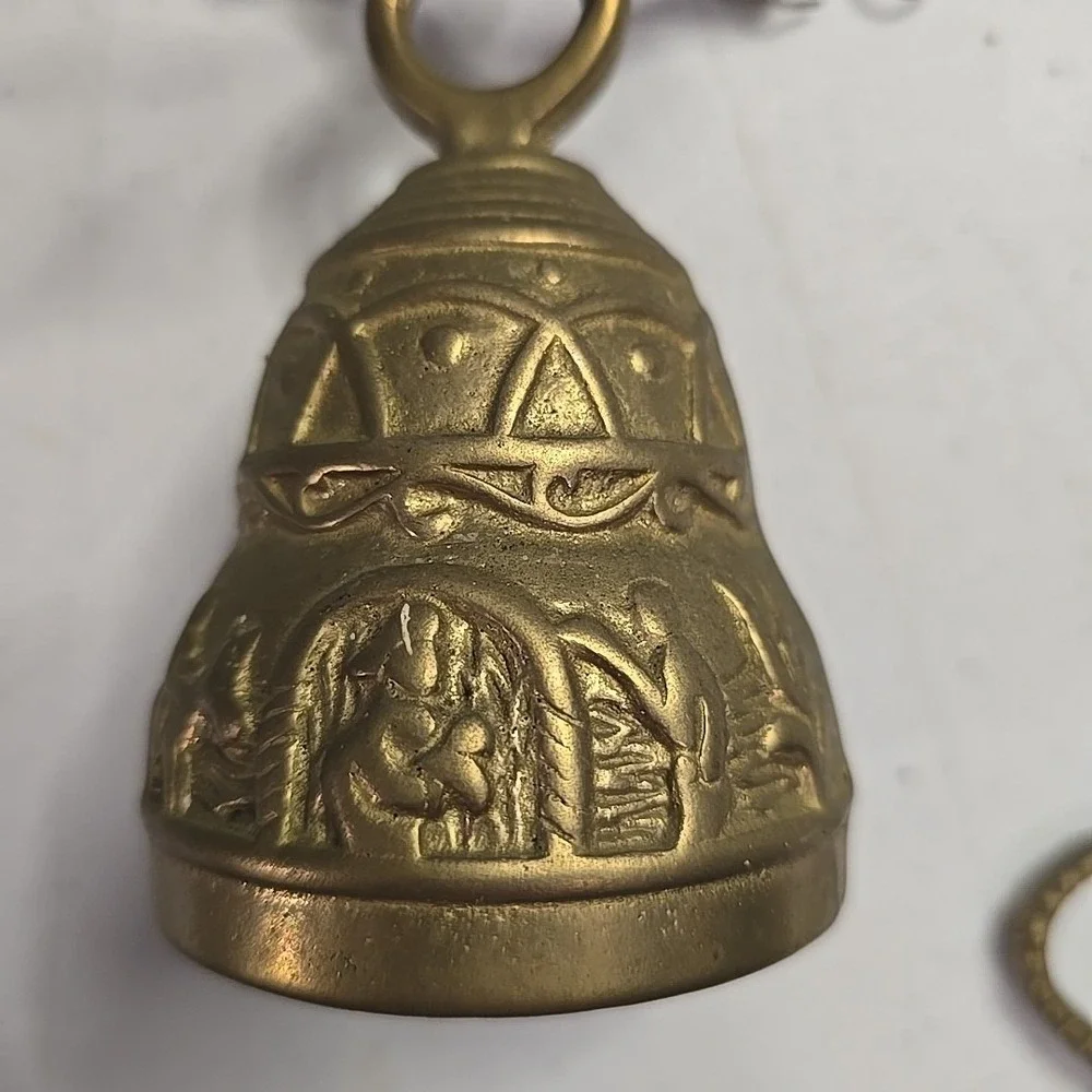20th Century Antique Brass‎ Monastery/Door Bell With Chain
